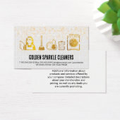 Gouden schoonmaak pictogrammen | TEGELS | Bubbles  Visitekaartje (Bureau)