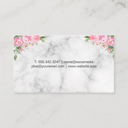 Gouden Schoonmaakgereedschap | Glanzend | Bloemen Visitekaartje (Achterkant)