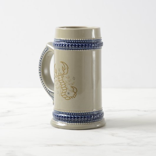 Gouden Schorpioen Stein Bierpul (Voorkant links)