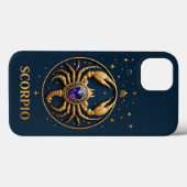Gouden Schorpioen Sterrenbeeld Met Edelsteen en St Case-Mate iPhone Case (Achterkant (horizontaal))