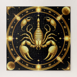 Gouden Schorpioen Zodiac Dierriem Ontwerp Legpuzzel