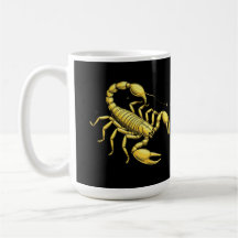 Gouden Schorpioen Zodiacontwerp met Ornamenten