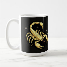 Gouden Schorpioen Zodiacontwerp met Ornamenten Koffiemok