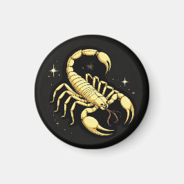 Gouden Schorpioen Zodiacontwerp met Ornamenten Magneet