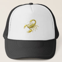 Gouden Schorpioen Zodiacontwerp met Ornamenten