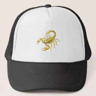 Gouden Schorpioen Zodiacontwerp met Ornamenten Trucker Pet