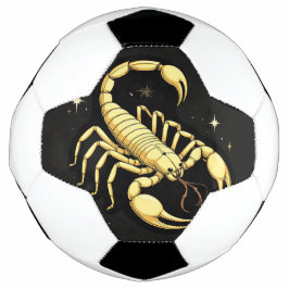 Gouden Schorpioen Zodiacontwerp met Ornamenten Voetbal