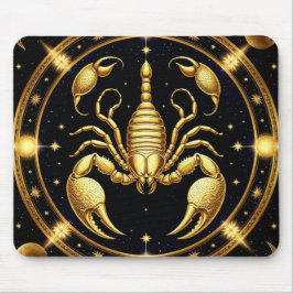 Gouden Schorpioen Zodiacontwerp Muismat