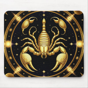 Gouden Schorpioen Zodiacontwerp Muismat