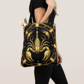 Gouden Schorpioen Zodiacontwerp Tote Bag (Dichtbij)