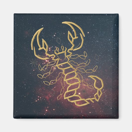 Gouden Schorpioenmagneet Magneet (Voorkant)
