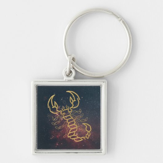 Gouden Schorpioenmagneet Sleutelhanger (Voorkant)