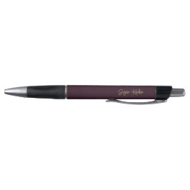 Gouden Schrift Bourgondische Leren Look Pen