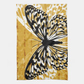 Gouden schrift en vlinder theedoek (Verticaal)