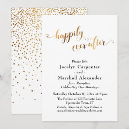 Gouden Schrift Gelukkig tot in Eeuwigheid Confetti Kaart