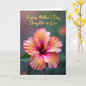 Gouden Schrift Moeders Kaart (Gele Bloem)