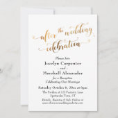 Gouden schrift Na de bruiloft Feest Confetti Kaart (Voorkant)