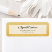 Gouden schrift retouradres etiket (Insitu)