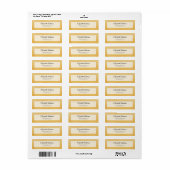 Gouden schrift retouradres etiket (Full Sheet)