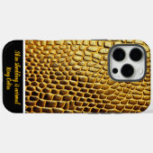 Gouden schubben van een slang die glinstert in het Case-Mate iPhone case (Achterkant (horizontaal))