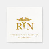 Gouden Script 2026 Verpleegster Afstudeerfeest Servet (Voorkant)