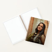 Gouden script 2 foto afstuderen partij gastenboek notitieboek (Binnen)