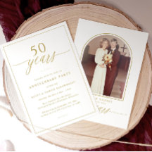 Gouden Script 50ste Huwelijksverjaardag Feest