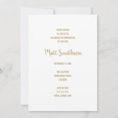 Gouden Script Afgestudeerde Naam en Foto Kaart (Achterkant)