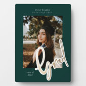 gouden script afstudeeraankondiging foto kaart fotoplaat (voorkant)