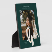 gouden script afstudeeraankondiging foto kaart fotoplaat (Zijkant)