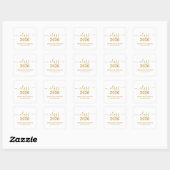 Gouden Script Afstudeerfeest Klas van 2026 Vierkante Sticker (Vel)