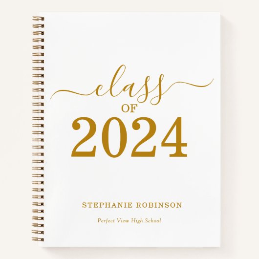 Gouden Script Afstudeergastenboek 2024 Notitieboek (Voorkant)