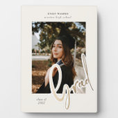 gouden script afstuderen aankondiging fotokaart pl fotoplaat (voorkant)