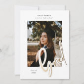 gouden script afstuderen bekendmaking foto (Voorkant)