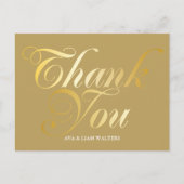 Gouden Script Bedankt Briefkaart (Voorkant)