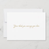 Gouden Script Bedankt Harten Confetti (Achterkant)