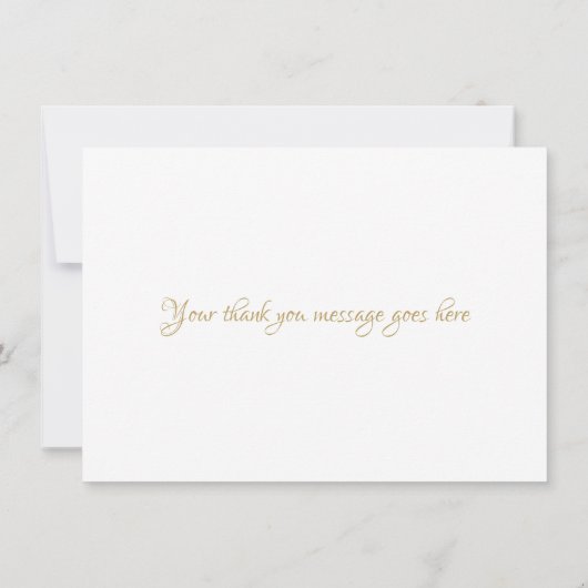 Gouden Script Bedankt Harten Confetti (Achterkant)
