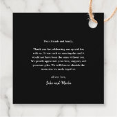 Gouden script bedankt modern minimalistisch bedankjes labels (Achterkant)
