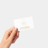 Gouden Script Bedrijfslogo ID Aangepaste Werknemer Badge (Handheld)