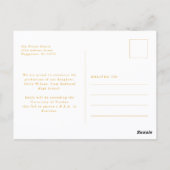 Gouden Script Boog Foto Afstudeer Uitnodiging (Achterkant)