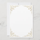 Gouden Script Botanisch Frame Bewaar De Datum Save The Date (Achterkant)