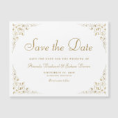 Gouden Script Botanische Frame Save The Date (Voorkant)