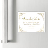 Gouden Script Botanische Frame Save The Date