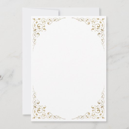 Gouden Script Botanische Frame Save The Date (Achterkant)
