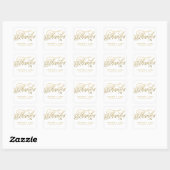 Gouden Script bruiloft gunst dank u Stickers (Vel)