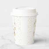 Gouden Script Confetti Wit Familie Kerstballen Papieren Bekers (Links)