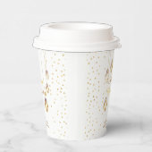 Gouden Script Confetti Wit Familie Kerstballen Papieren Bekers (Rechts)