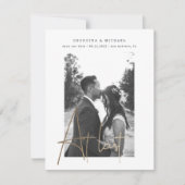 gouden script één fotokaart verloving (Voorkant)