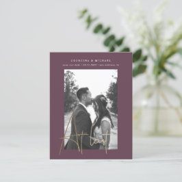 gouden script één fotokaart verloving