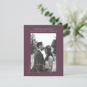 gouden script één fotokaart verloving